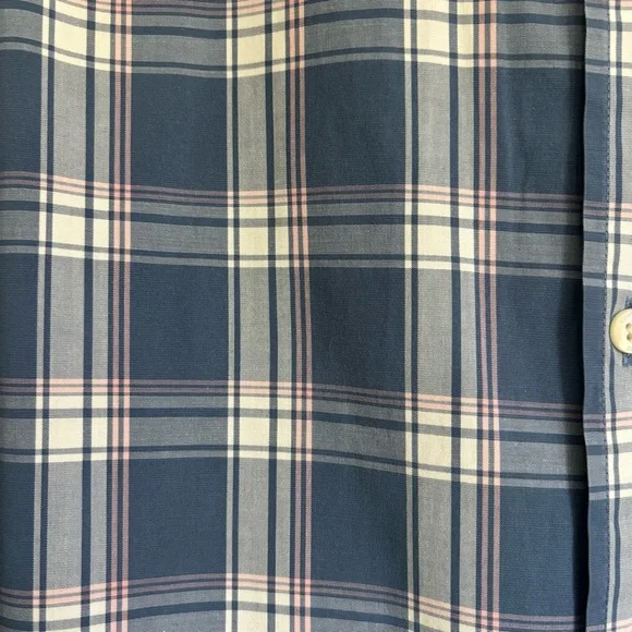 Men's Vineyard Vines Blue Plaid Slim Fit Tucker Shirt, Size XL - Picture 6 of 11
